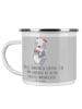 Mr. & Mrs. Panda Camping Emaille Tasse Junggesellinnenabschied E... in Heather Grey