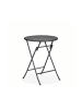 relaxdays Gartentisch "Rattan-Optik" in Grau - (H)75 x Ø 60 cm