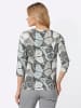 Sieh an! 3/4-Arm-Shirt in grau-kalkmint-bedruckt
