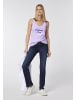Oklahoma Jeans Tanktop mit Label- und Natur-Print in Lila