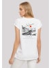 F4NT4STIC Extended Shoulder T-Shirt Discover the World Train Station in weiß