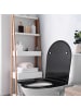 relaxdays Toilettendeckel in Schwarz - (B)36 x (T)45 cm