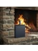 relaxdays Ascheeimer in Anthrazit - (B)23 x (H)35,5 x (T)9 cm