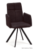 58 aufm Kessel ARMLEHNSTUHL drehbar (2er-Set) Desha 52x92x60 Schwarz/Espresso