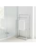 relaxdays Handtuchständer in Silber - (B)46 x (H)82,5 x (T)21 cm