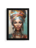 MuchoWow Poster mit Leiste Abstraktes Porträt  (BxH)