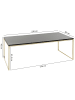 KADIMA DESIGN Couchtisch | 120x45x60cm, Schwarz/Gold, Holz/Metall