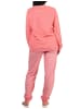 NORMANN Frottee Pyjama Bündchen Herz Tupfen Streifen - 59511 in Rosa