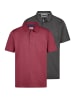 Redmond Poloshirt Basic in Dunkelrot / dunkelgrau