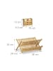 relaxdays Abtropfgestell in Natur - (B)46 x (H)24 x (T)28 cm