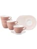 Seltmann Weiden 6er Set Milchkaffeetassen mit Untertassen Life Fashion in 370 ml in Posh Rose