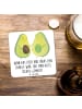 Mr. & Mrs. Panda Getränkeuntersetzer Avocado Pärchen mit Spruch in Weiß