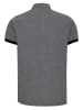 Rusty Neal Kontrast Polo Pique Shirt Regular Fit in Anthrazit / Schwarz