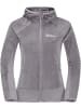 Jack Wolfskin Fleece-Kapuzenjacke ROTWAND HOODED FZ W in Grau