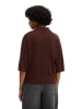 Marc O'Polo Strick-Poloshirt loose in Black Cherry