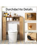 COSTWAY Toilettenschrank Bad Überbauschrank in Hellbraun