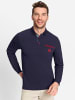 WITT WEIDEN Langarm-Poloshirt in marine-dunkelrot