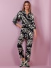 Heine Jumpsuit in schwarz-sand-bedruckt