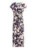 Betty Barclay Midikleid mit Raffung in Dark Blue/Brown