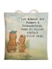Mr. & Mrs. Panda Shopper Bag Bär Kind Pommes Design mit Spruch in Weiß