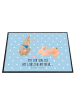 Mr. & Mrs. Panda Schreibauflage Hasen Muschel mit Spruch in Blau Pastell