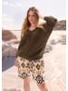 Ulla Popken Pullover in dunkles olive