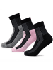 Occulto 3er Pack Merino Wandersocken Makalu 3 Paar | Schwarz-Pink-LightGrey 39-42