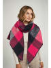 Faera Modischer Schal aus zartem Stoff mit stilvollem Muster in Pink