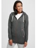 Oxmo Kapuzensweatjacke OXVicky Straight Sweat Zip-Hoodie in Grau