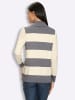 Heine Pullover in grau-champagner-gestreift