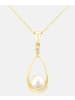 Diamant L'éternel Halskette mit Anhänger aus 375 Gelbgold mit Diamant mit Perle