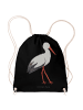 Mr. & Mrs. Panda Baumwolltasche Storch ohne Spruch in Schwarz