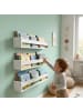 relaxdays 3 x Kinderregal in Weiß/ Natur - (B)58 x (H)10 x (T)12 cm