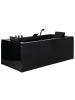 Beliani Whirlpool Badewannen VARADERO in Schwarz/Silber - (W) 90 x (H) 66 x (L) 183 cm