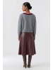 Oui Pullover in grey red