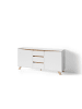 byLiving Sideboard VALENTIN in Weiß/Eiche-Optik - (B) 160 x (H) 76 x (T) 38 cm