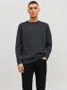 Jack & Jones Dünner Langarm Strickpullover Basic JJEBASIC in Dunkelgrau