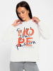 Heine Sweatshirt in ecru-orange-bedruckt