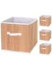 MCW 4er-Set Faltbox C21, Naturfarben