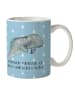 Mr. & Mrs. Panda Outdoor Becher Seekuh Chillen mit Spruch in Blau Pastell