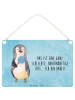 Mr. & Mrs. Panda Schild Pinguin Lolli mit Spruch in Eisblau