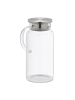 relaxdays Glaskaraffe in Transparent/ Silber - 1,3 l