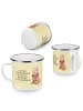 Mr. & Mrs. Panda Camping Emaille Tasse Roter Panda mit Spruch in Gelb Pastell