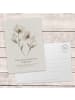Mr. & Mrs. Panda Trauerspruchkarte Blumen verbunden Design mit S... in Weiß