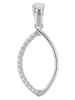Adeliás Damen Anhänger aus 333 Gold mit Zirkonia in silber