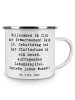 Mr. & Mrs. Panda Emaille Tasse Spruch 18. Geburtstag Start mit S... in Weiß