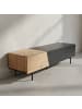 KADIMA DESIGN Lowboard Schwarz mit Eiche-Dekor 150x40x40 TV-Kommode Modern, in Braun-Schwarz