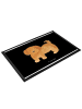 Mr. & Mrs. Panda Schmutzmatte Hund Flauschig ohne Spruch in Schwarz