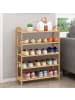 COSTWAY Schuhregal Bambus 5 Ebenen 67x26,5x96,5 cm in Braun
