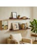 relaxdays Wandregal in Dunkelbraun - (B)80 x (H)5 x (T)15 cm